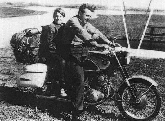 Robert Pirsig on a Motorcycle